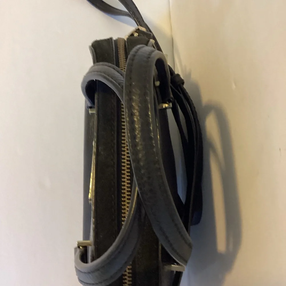 Kate Spade Kay Street Small Felix Satchel Black Pebbled Leather Suede Trim Bag - Picture 5 of 15
